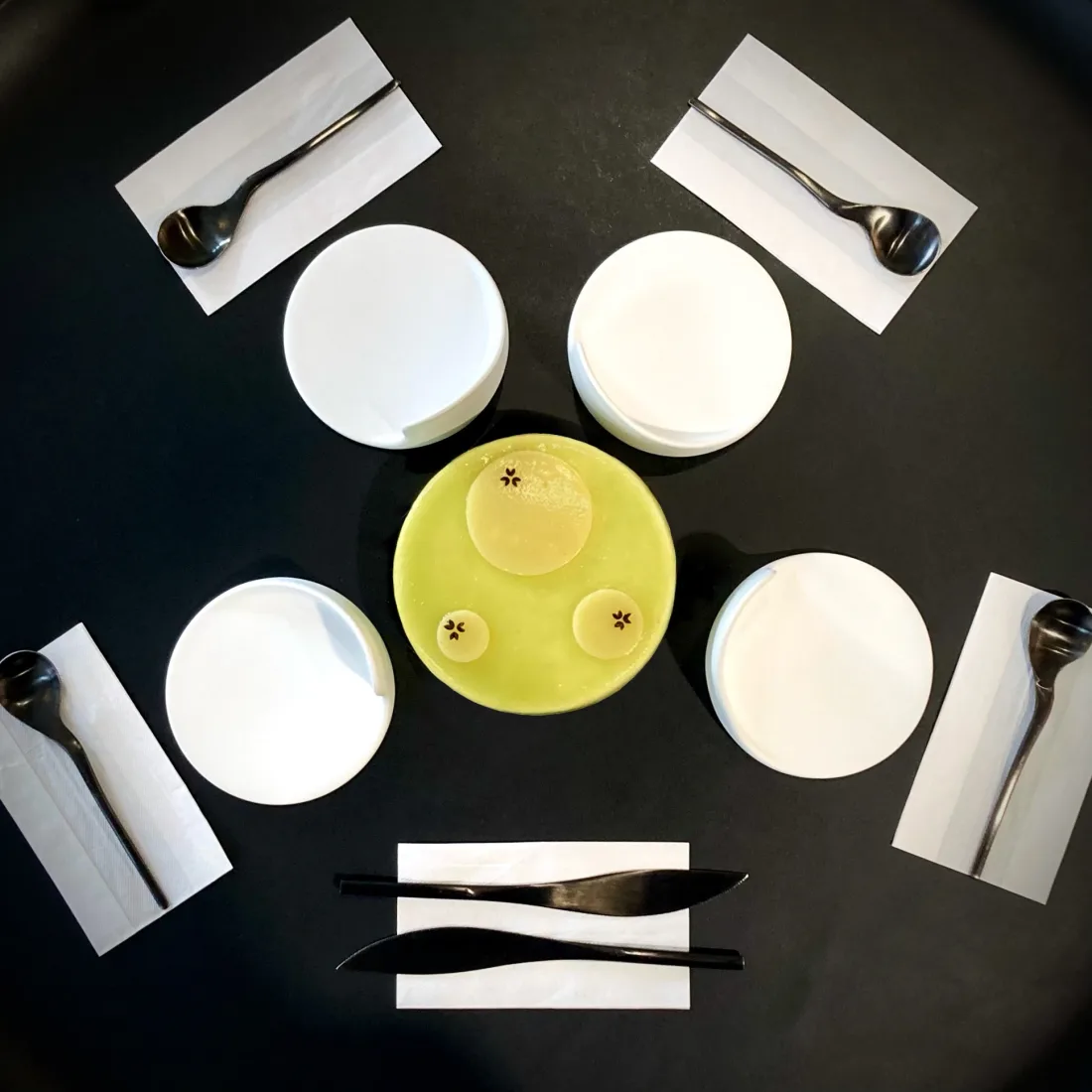 A pairing, plated